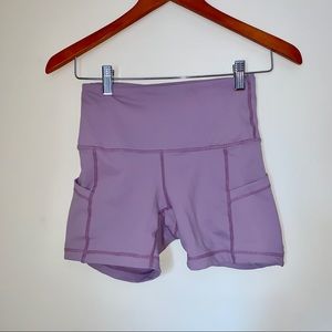90 degree Reflex shorts purple lavender workout size XS